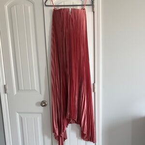 VICI Pink Pleated Strapless Dress